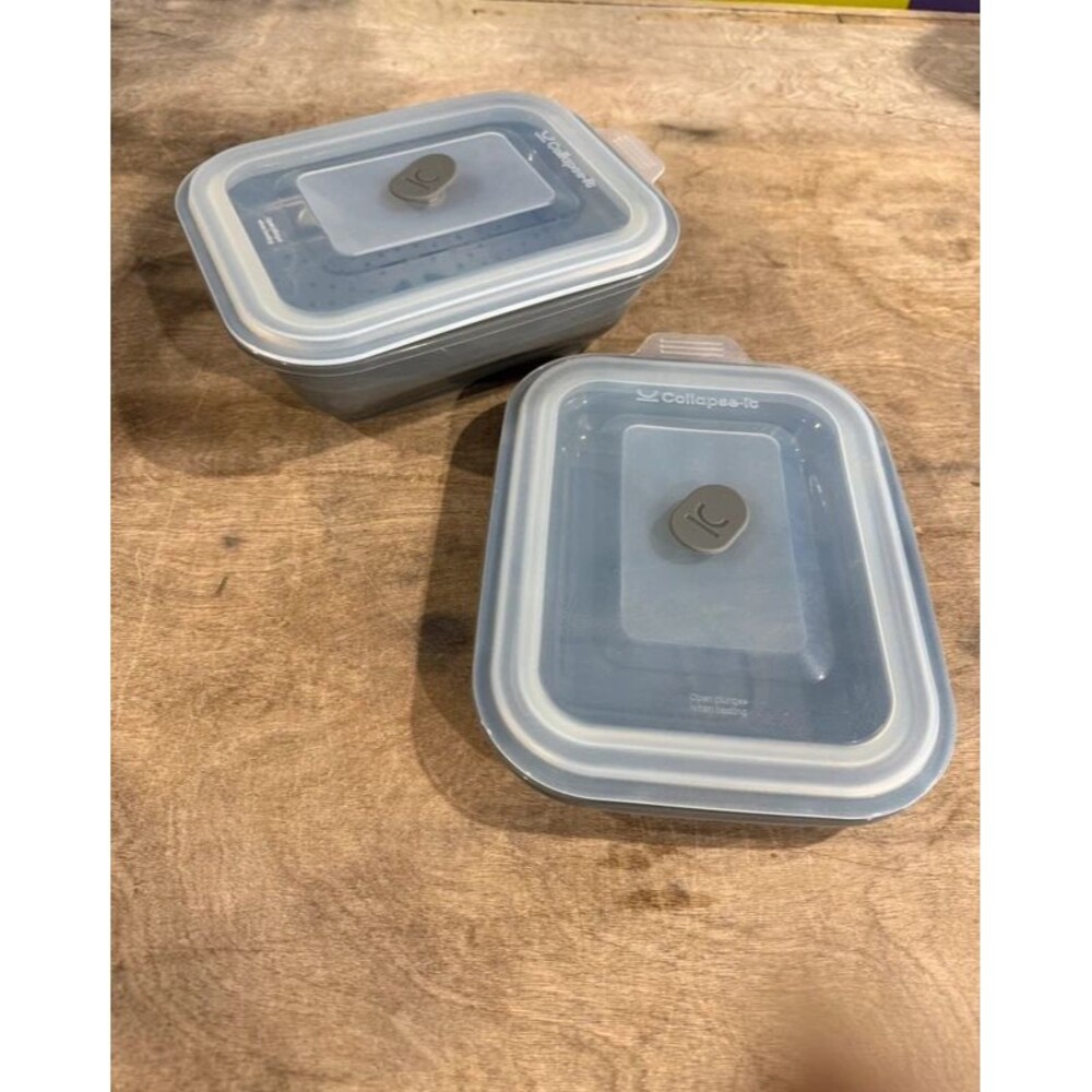 Collapse-it Silicone Collapsible Food Storage Containers Lids Steamer Tray Set